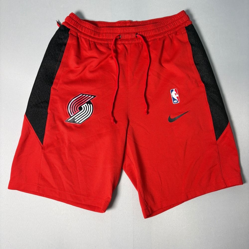 Nike Portland Trail Blazers NBA Dri-FIT Basketball Shorts Mens Large Red Black